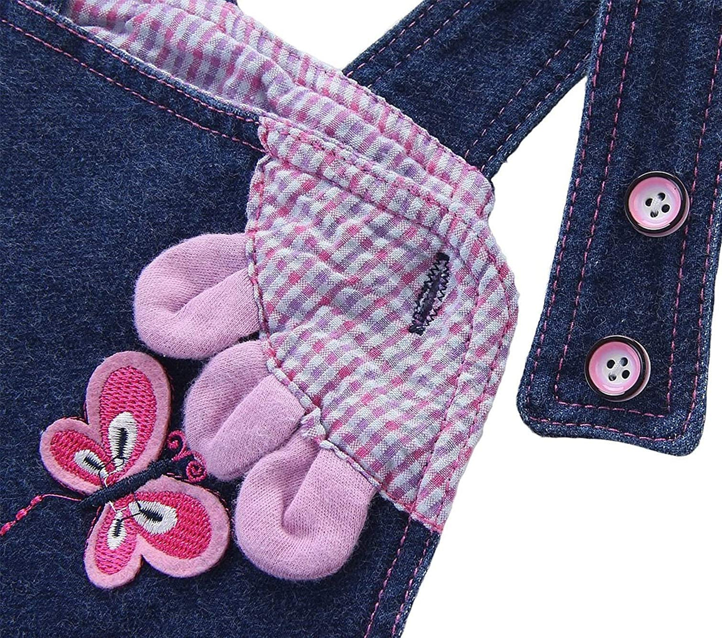 Kidscool Space Baby Girl Jean Overalls,Toddler Denim Cute 3D Bunny Outfit,Blue,12-18 Months