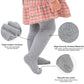 Stelle Toddler Girls Tights Baby Seamless Knit Thick Cotton Leggings Pantyhose(Infants/Kids/Childern)(Grey,Xxs)