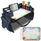 Becko US Childrens Travel Toy Tray Kids Car Seat Snack, Game Tray Activity Table for Stroller, Car, Airplane, Road Trip with Doo