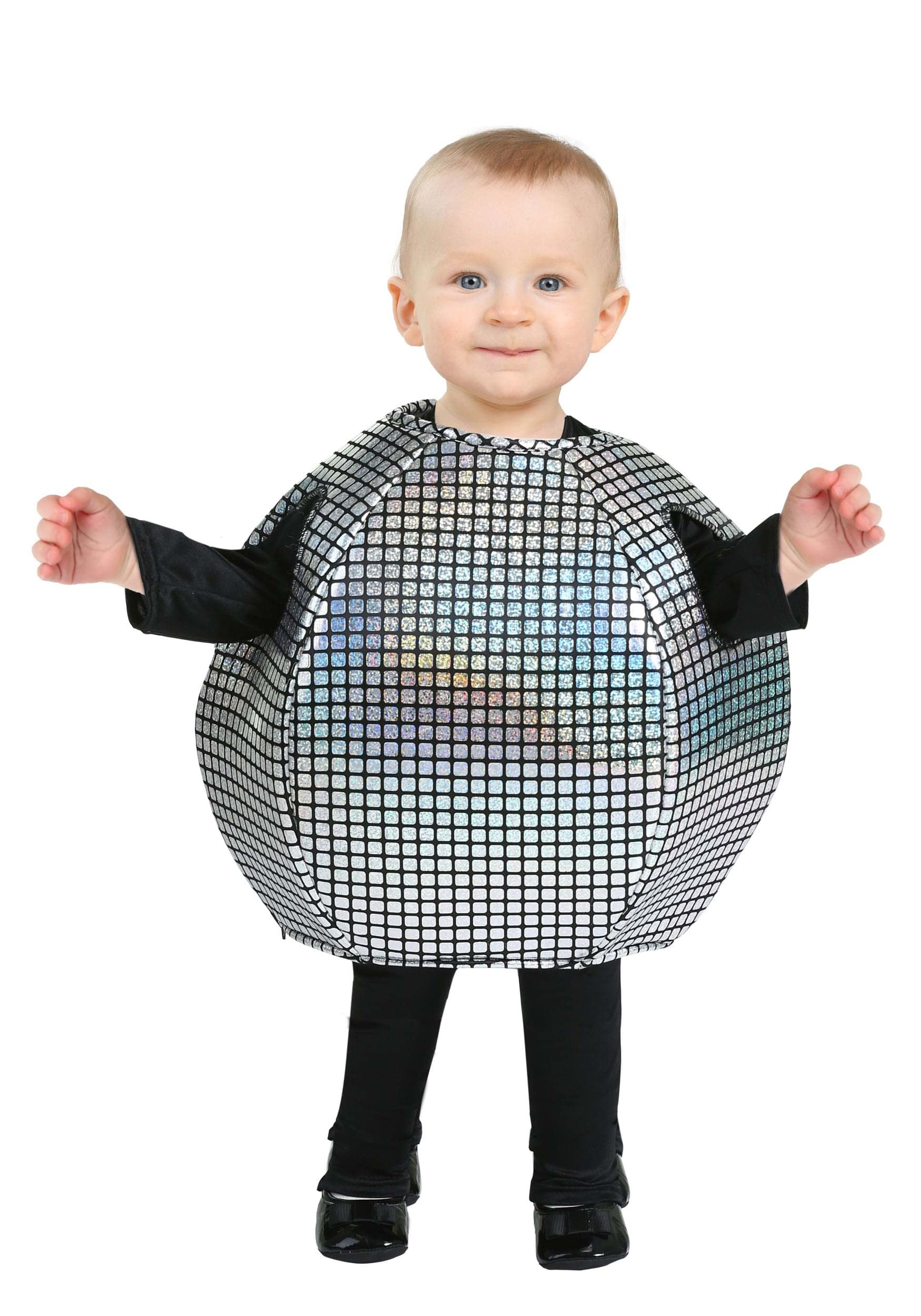 Fun Costumes Disco Ball Baby Costume - Shiny Metallic Infant Outfit - 6/12 Months