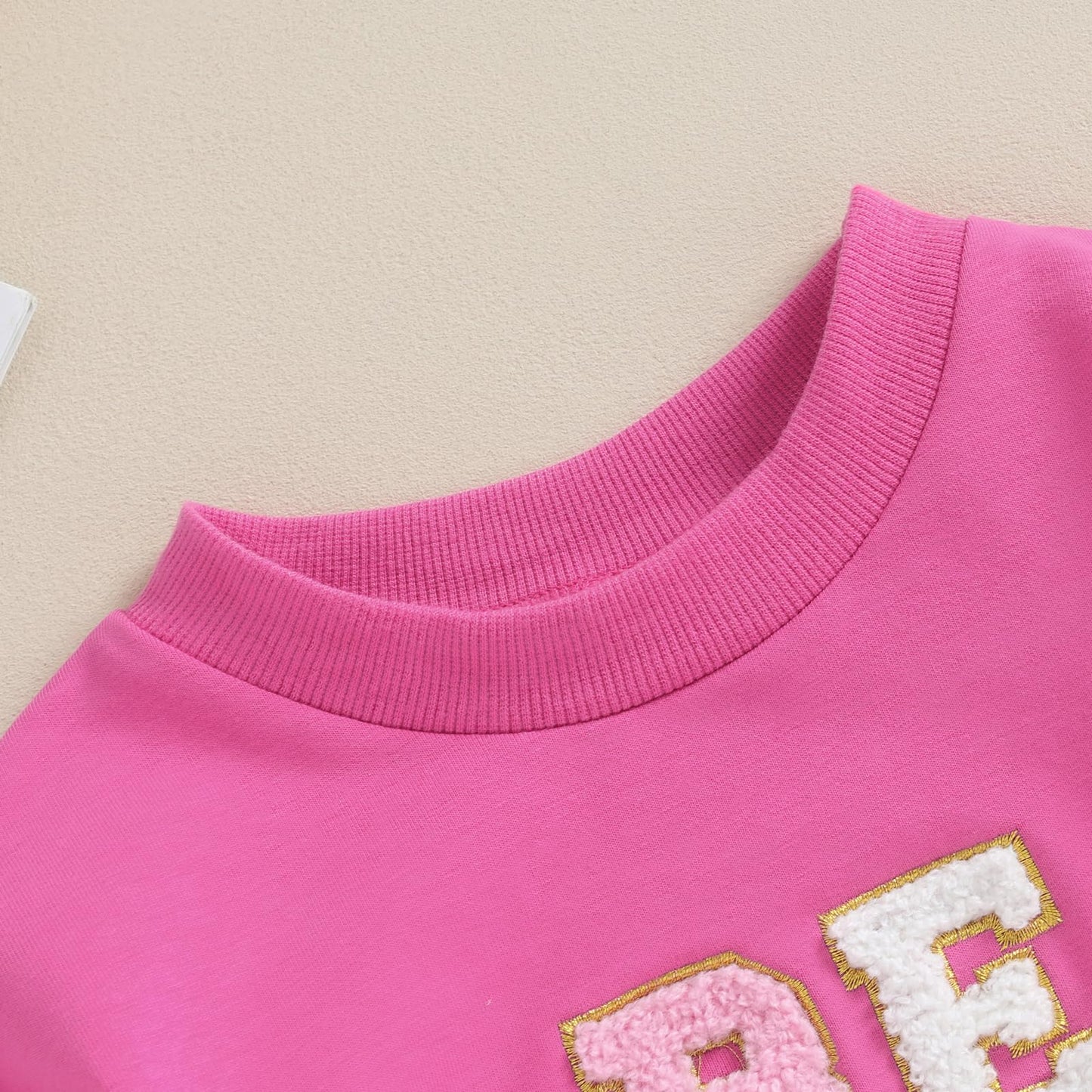 Socutebabe Baby Girl Boy Valentines Day Outfit Cute Heart Sweatshirts Bubble Romper Onesie Valentines Day Toddler Clothes (Be Mi