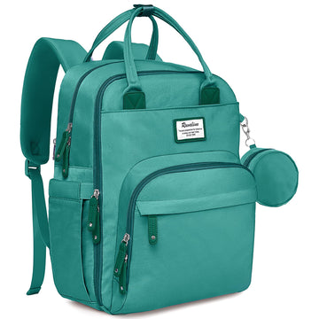 Ruvalino Diaper Bag Backpack, Multifunction Travel Pack Maternity Baby Changing Bags, Large Capacity, Waterproof, Turquoise