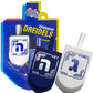 Izzy 'N' Dizzy Hanukkah Dreidels - Extra Large Blue And White Wooden Dreidel - 2 Pack