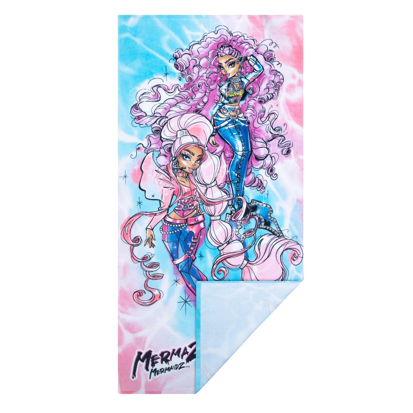Franco Mermaze Super Soft Cotton Bath/Pool/Beach Towel, 58 In X 28 In, (Official Mermaze Product)