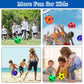 Ynanimery 12 Pack Mini Soccer Balls for Kids, 4 Inflatable Mini Soccer Balls for Indoor Outdoor Games, Small Soccer Balls for