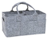 Sammy & Lou Collapsible Light Gray Felt Storage Caddy, Divided Design To Keep Diapers, Wipes And Changing Items Organized, Two H