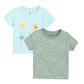 Miniklub Cotton Pack Of 2 Half Sleeve Text & Avacado Printed Tees  (69M)