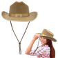 The Dreidel Company Cowboy Hat Western Hat, Dress Up Costume Clothes For Kids, Pretend Play, Party Favors (Tan Cowboy Hat)