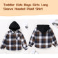Younger Star Toddler Kids Baby Boys Hooded Plaid Shirt Classical Shirt Hooded Jacket Fall Winter Clothes (Brown, 4-5 Years)