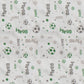 Bacati - Sports Muslin Set Of 3 Wash Cloths Or Hooded Towel (Hooded Towel, Soccerball Green/Grey)