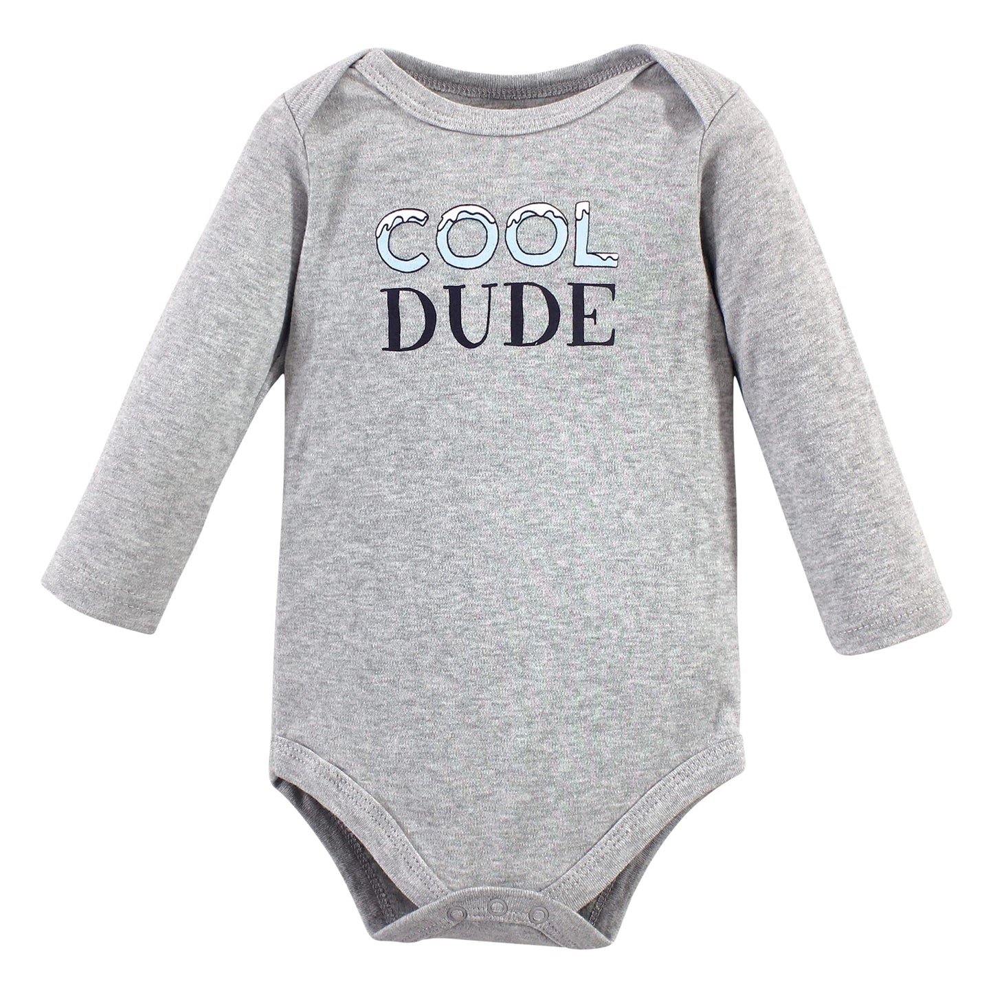 Hudson Baby Unisex Baby Cotton Long-Sleeve Bodysuits, Polar Bear, 0-3 Months