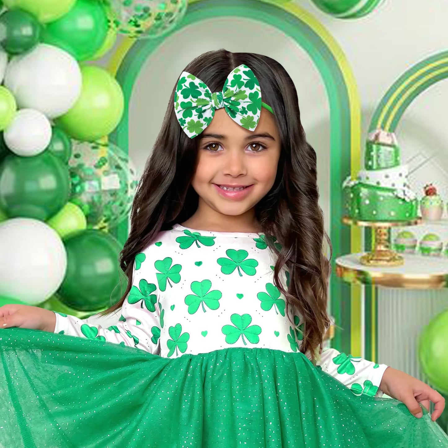 Yanjie Baby Bows Headbands - Shamrock Headbands With Green Bows For Newborn Girls, Infants And Toddlers, St Patrick'S Day Hair A