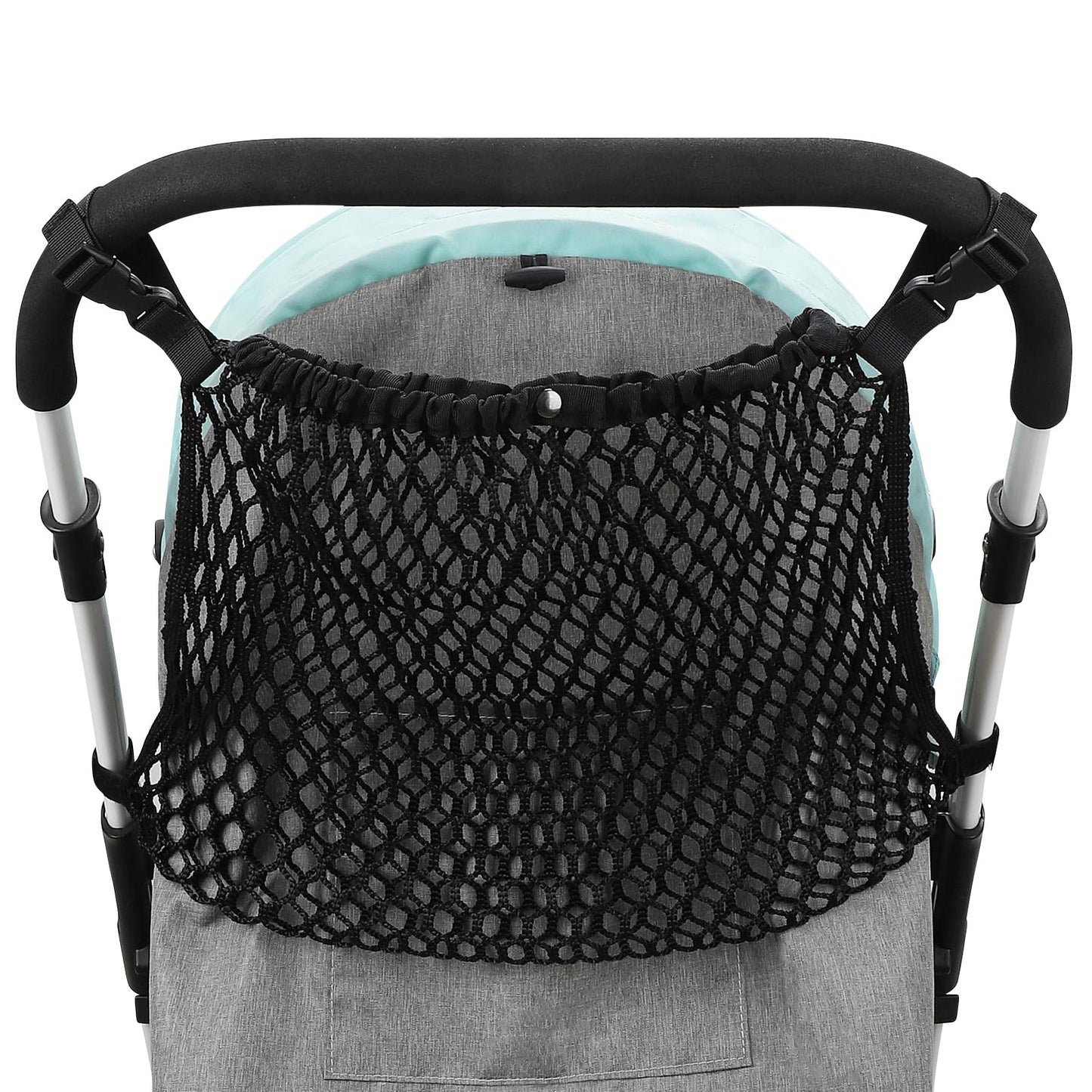 Accmor Universal Stroller Organizer, Polyester Net Mesh Bag Fits For Uppababy, Nuna, Britax, Doona Strollers, Non-Slip Adjustabl