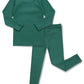 Avauma Baby Boys Girls Pajama Set Kids Toddler Snug Fit Basic Cotton Sleepwear Pjs For Daily (Green-2 Small)