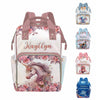 MyPupSocks Personalized Animal Elepahnt Butterfly Diaper Bag Backpack with Custom Name - Lovably Yours, Daughter Granddaughter G