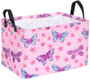 Huayee Rectangle Girls Gift Storage Bin Baby Laundry Hamper Fabric Organization Basket Toy Box Nursery Hamper For Clothes Toys W