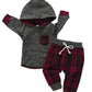 18 Months Boy Clothes Toddler Boy Outfits Winter Long Sleeve Sweatshirt Cutes Hoodie Plaid Baby Christmas Outfit Baby Boy Clothe