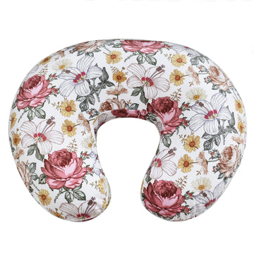 Ievolve Minky Nursing Pillow Cover Breast Feeding Pillow Cover Slipcover U Shape For Baby Boy Girl,Cover Only(Flora)
