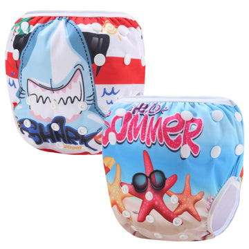 Storeofbaby Baby Swim Pants Reusable Diaper Covers Waterproof Pool Shorts Swimming Lessones