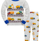Boys Pajamas Truck 100% Cotton Construction Pjs Toddler 2 Piece Long Sleeve Sleepwear Kids Christmas Clothes Set 7t
