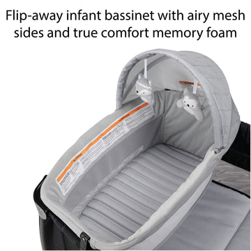 Safety 1St Play-And-Stay Play Yard, Easy Fold, Full-Size Play Yard With Removable Full Bassinet, High Street