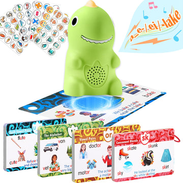 Phonics Flash Cards with Talking Pen for Homeschool Essentials -Hooked on Phonics Games for Kids Ages 4-8 Kindergarten Preschool