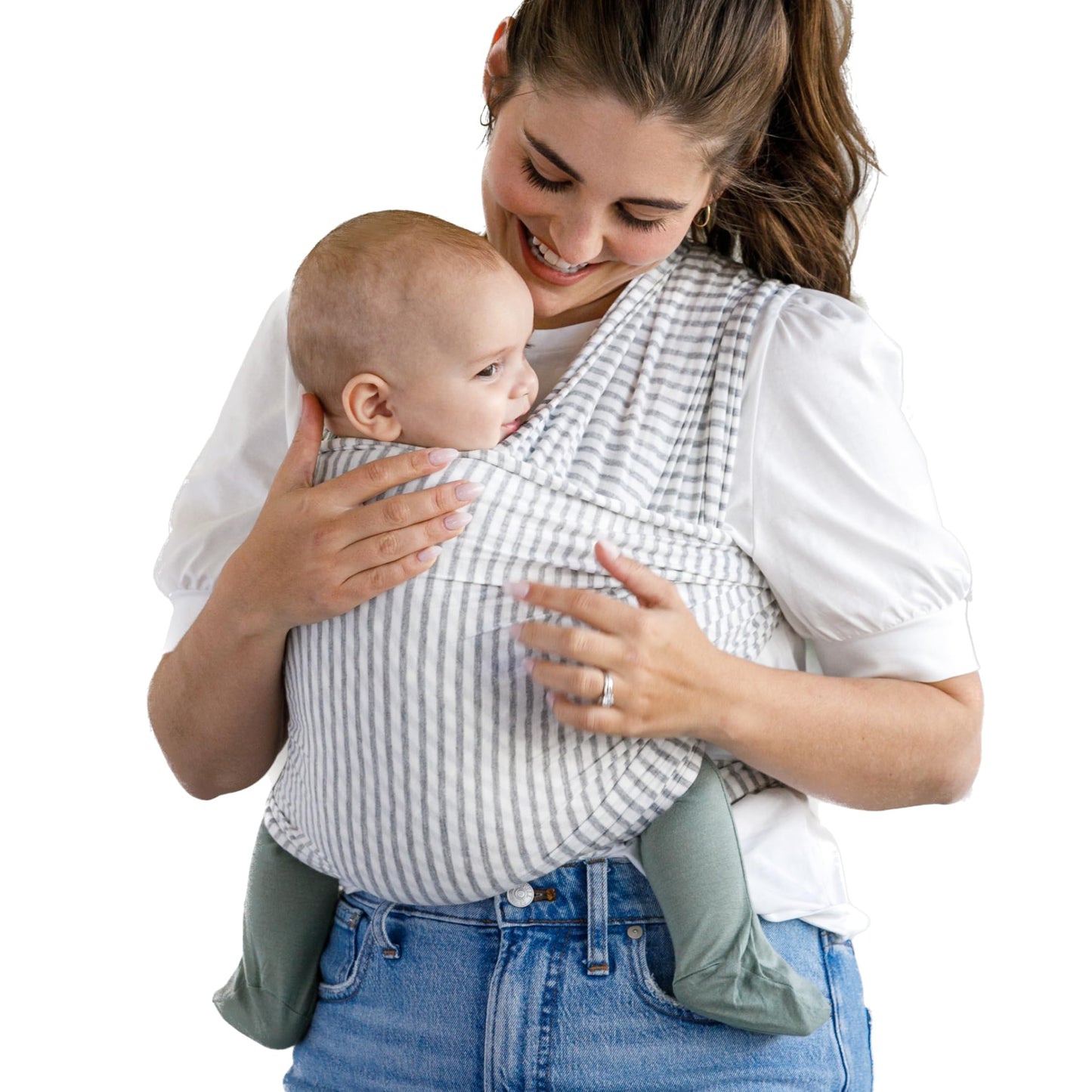 Solly Baby Wrap Carrier - Lightweight Baby Carrier - Newborn Baby Essentials - for Newborn, Infants and Baby 8-25 Lbs. Natural +