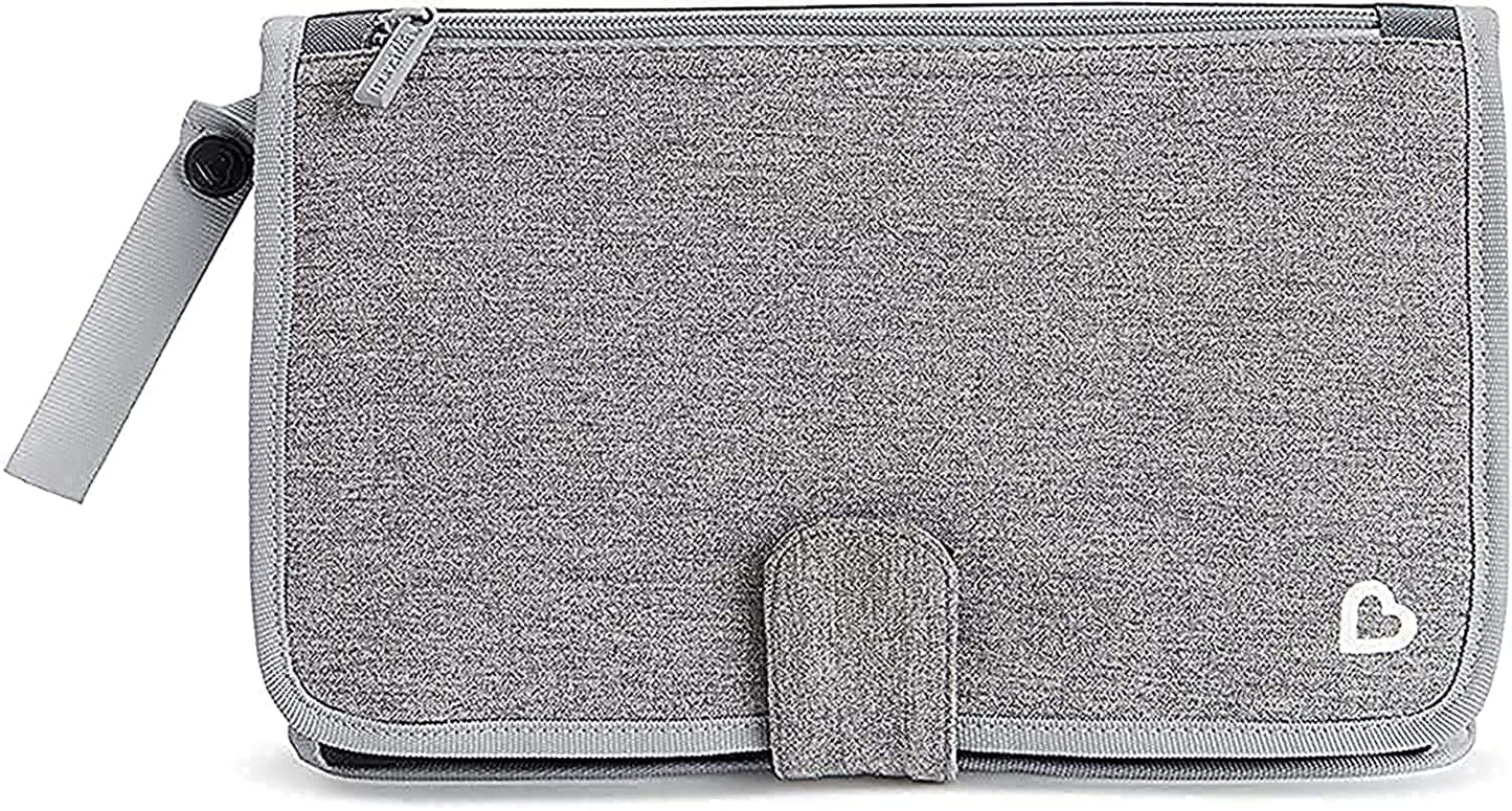 Munchkin Go Change Portable Diaper Changing Kit with Changing Pad and Wipes Case, Grey