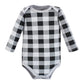Hudson Baby Baby Girls Cotton Long-Sleeve Bodysuits And Toddler T Shirt Set, Bear Gray Black 5-Pack, 6-9 Months Us