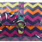 Kalencom Laminated Buckle Bag, Rainbow Zig Zag