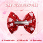 Lanmerry Valentine'S Day 5 Inch Glitter Hair Bows Clips Large Sequins Bow Hair Clips Red Pink Love Heart Hair Barrettes Hair Acc