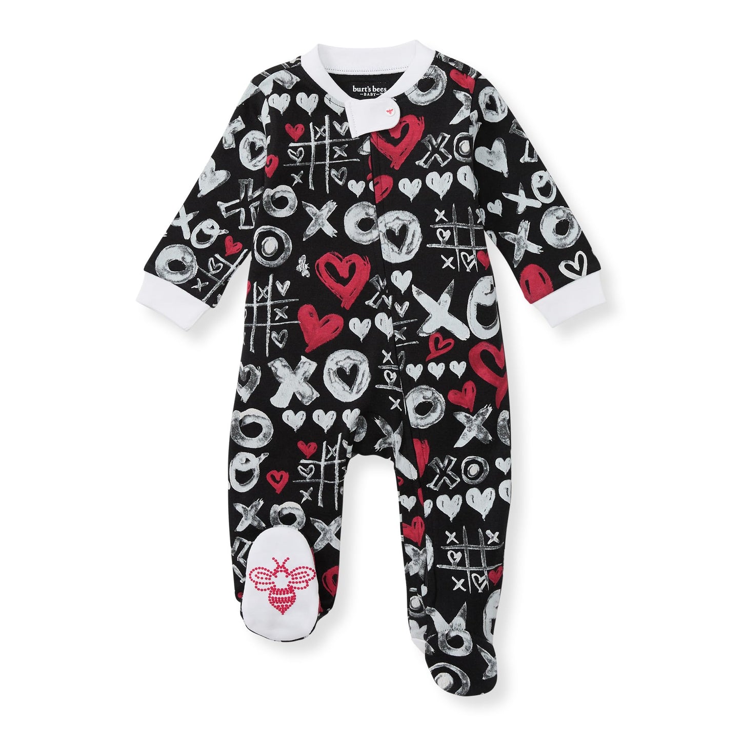 Burts Bees Baby Boys Organic Cotton Sleep and Play Footed Pajamas, One-piece Zip Front Romper, Baby Essentials