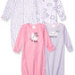 Gerber Unisex Baby Boy And Girls 4-Pack Sleeper Gown Clouds 0-6 Months
