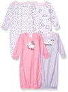 Gerber Unisex Baby Boy And Girls 4-Pack Sleeper Gown Clouds 0-6 Months
