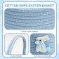Easter Baskets With Bunny Decoration For Kids - Soft & Durable Woven Design, Empty Baby Bunny Egg Basket With Handle For Boys, G