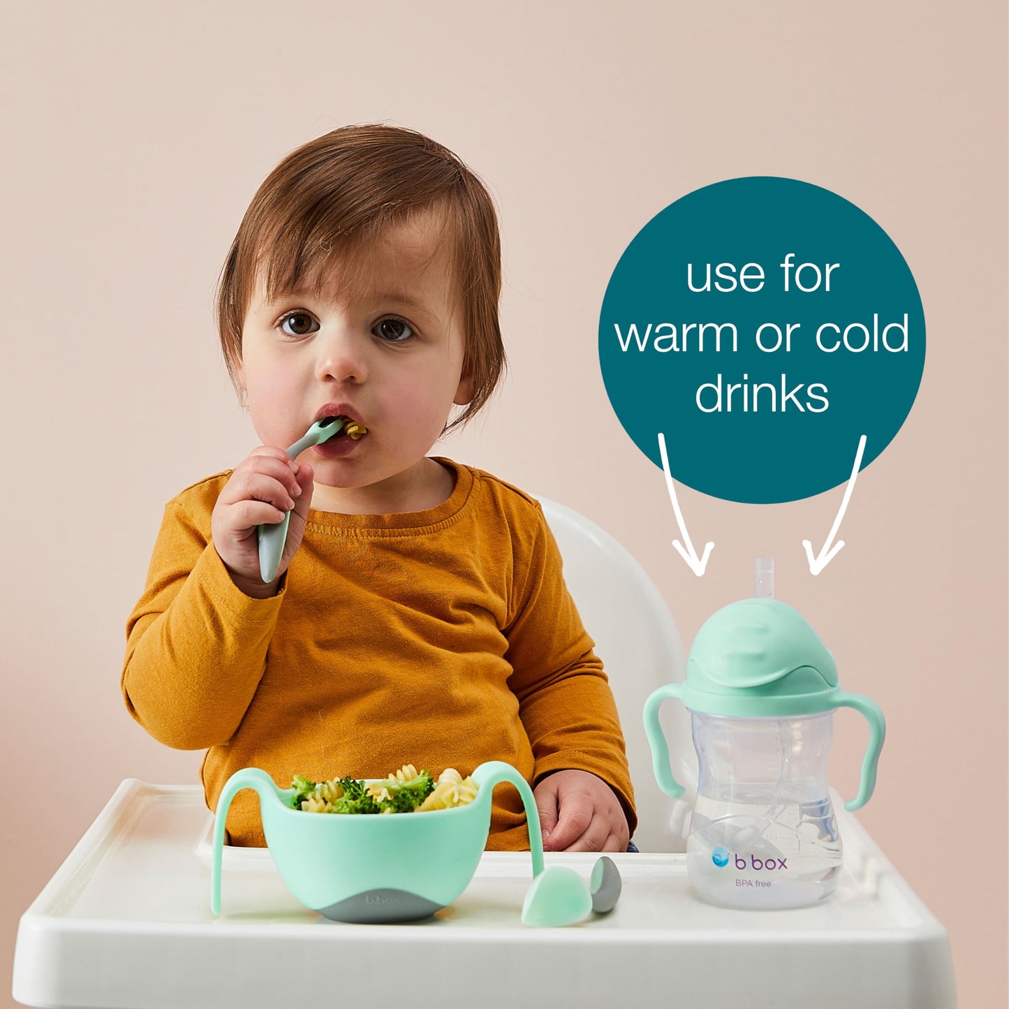 B.Box Sippy Cup With Weighted Straw. Drink From Any Angle, Leak Proof, Spill Proof, Easy Grip. Bpa Free, Dishwasher Safe. For Ba