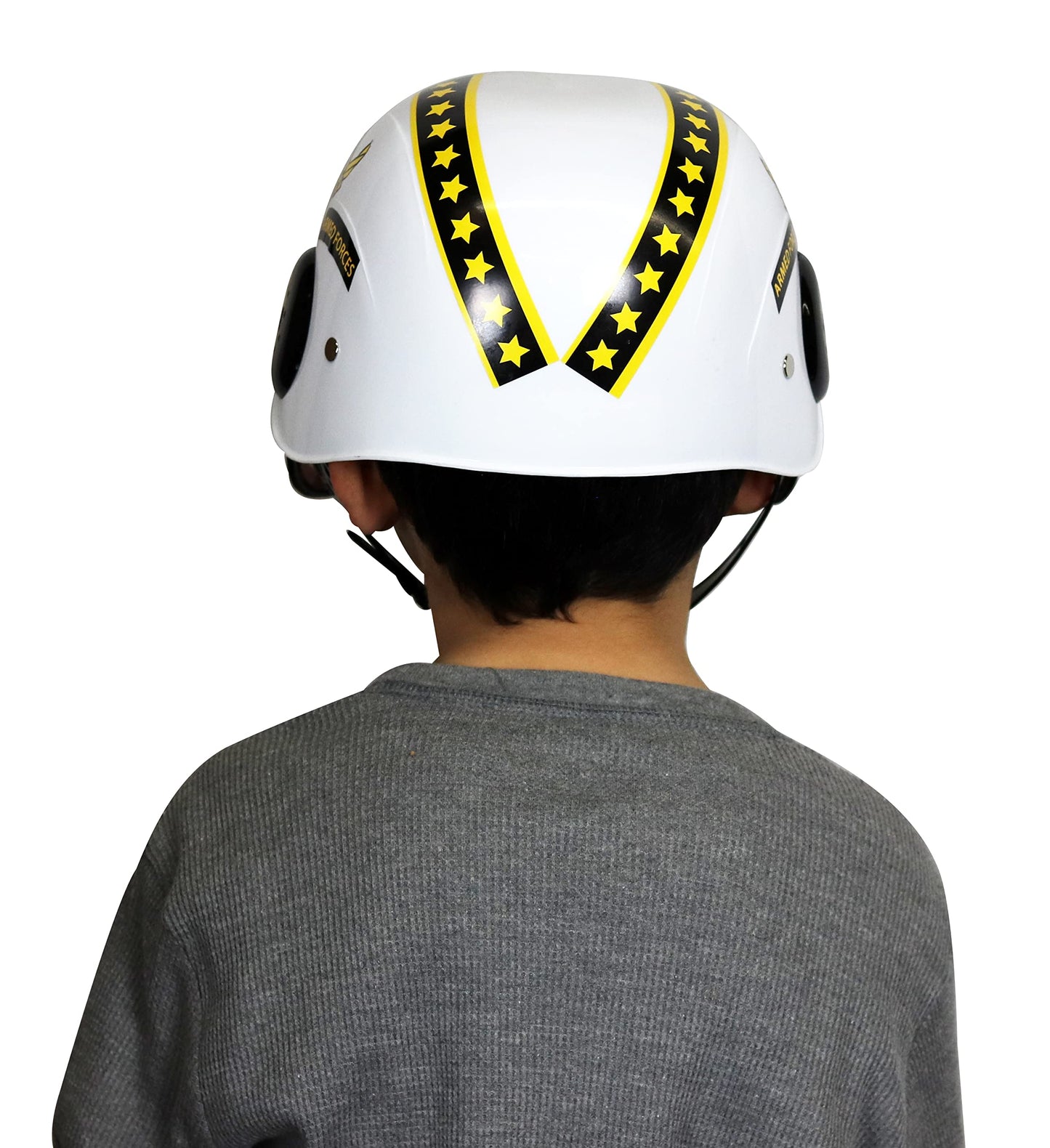 Aeromax Jr. Armed Forces Pilot Helmet With Tinted, Movable Visor White, Fits Ages 3-12