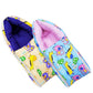 Mom & Son 2 In 1 BabyS Cotton Sleeping And Carry Bag (06 Months) (Peach & Blue)