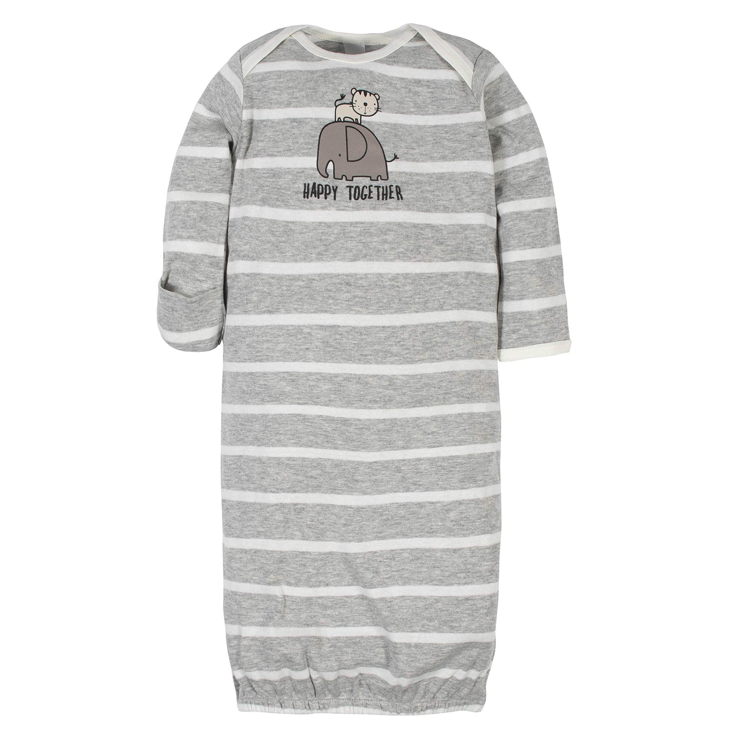 Gerber Unisex Baby Boy And Girls 4-Pack Sleeper Gown Jungle Blue 0-6 Months
