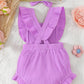 Fullfamous Infant Baby Girl Clothes Outfits Romper Spring Summer Clothing Onesie Bodysuit Jumpsuit Ropa De Bebe Nia Purple 12-18