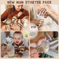 Haakaa Silicone Breast Pump Manual Breast Pump With Suction Base, Flower Stopper And Silicone Lid(5Oz/150Ml) (White) +Disposable