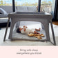 Newton Baby Compact Travel Crib & Play Yard | Breathable & Washable Mattress, Foldable Carry-On Size, Backpack Straps, Gray, New