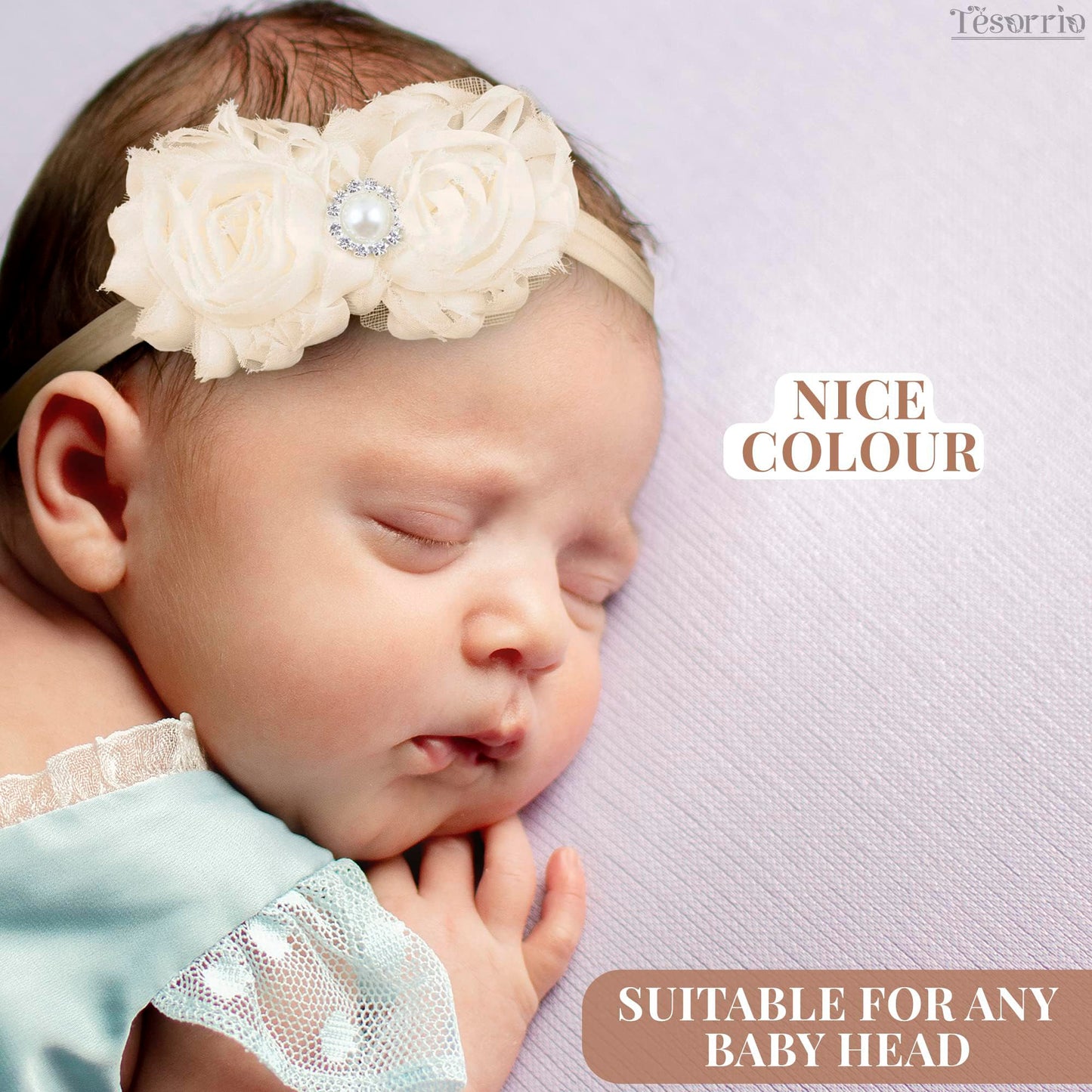 Baby Girl Flower Headband And Hair Accessories - Floral Headpiece With Bows For Newborn And Infant Girls