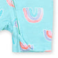 Gerber Unisex Baby Buttery Soft Short Sleeve Romper With Viscose Made From Eucalyptus, Rainbow, 12 Months