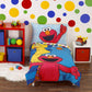 Sesame Street Best Friends Blue, Red, Yellow 4 Piece Toddler Bed Set - Comforter, Fitted Bottom Sheet, Flat Top Sheet, Reversibl