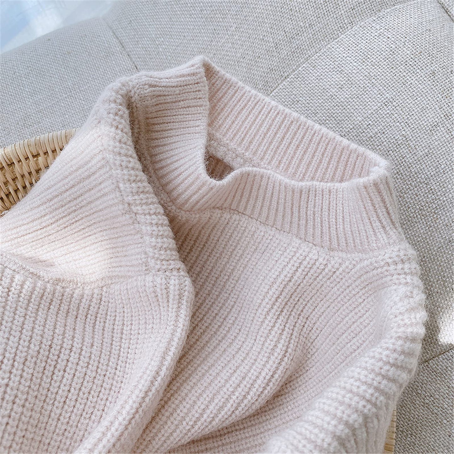 Grnshts Baby Girl Boy Knit Sweater Blouse Pullover Sweatshirt Warm Crewneck Long Sleeve Tops For Infant Toddler Cream 2-3T
