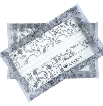 Butipods Reusable Travel Wipes Case - Portable Moisture-Retaining Pouch, Slim Holder, Convenient Container For Diaper Bag, Dispe