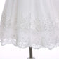Glamulice Baby Girls Newborn Satin Christening Baptism Floral Embroidered Dress Gown Outfit Lace Formal Party Dresses Baby Girls