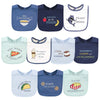 Hudson Baby Unisex Baby Cotton Bibs, Food Puns Boy, One Size