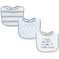 Luvable Friends Unisex Baby Cotton Drooler Bibs With Fiber Filling, Boy Thank Heaven, One Size